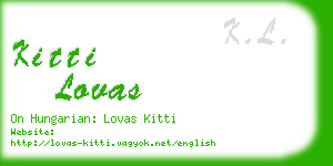 kitti lovas business card